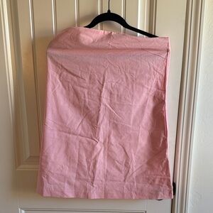 Pink linen tube dress